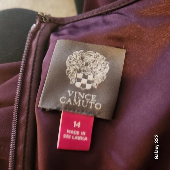 Vince Camuto Dark Plum Purple Dress. NWT. Size 14 - Picture 12 of 13